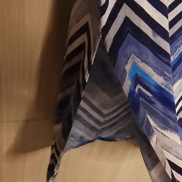 A.N.A Petite Blue Chevron Maxi Skirt LP - Picture 3 of 6